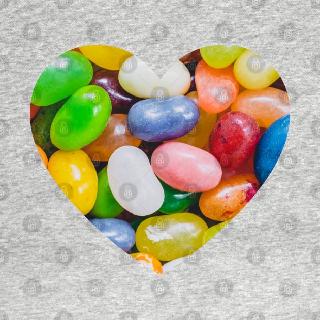 Jelly Beans Candy Photograph Heart by love-fi